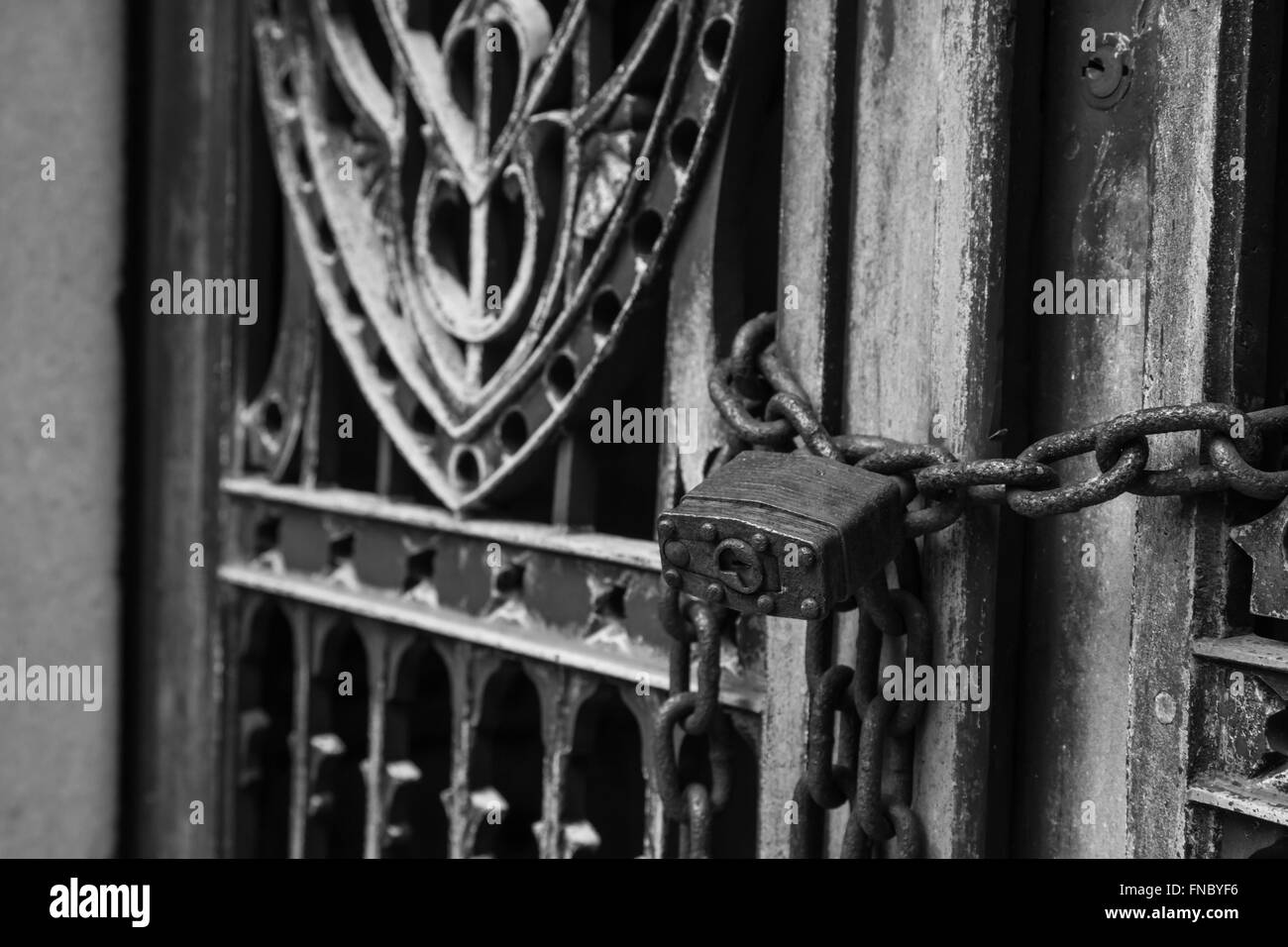 Vintage ornamentali Lavori in ferro Foto Stock