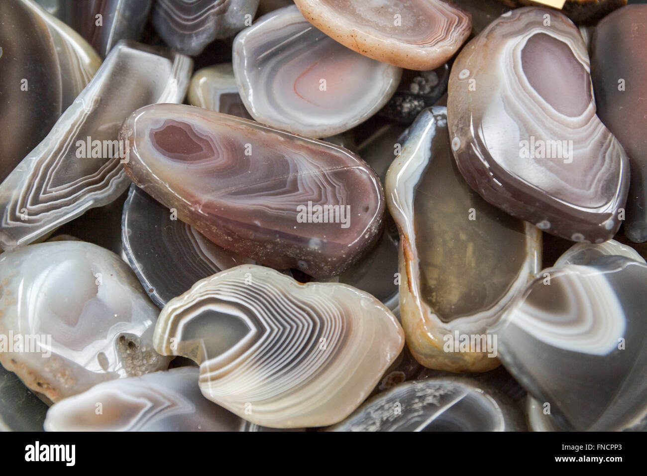 Processato naturale agata pietra Foto Stock