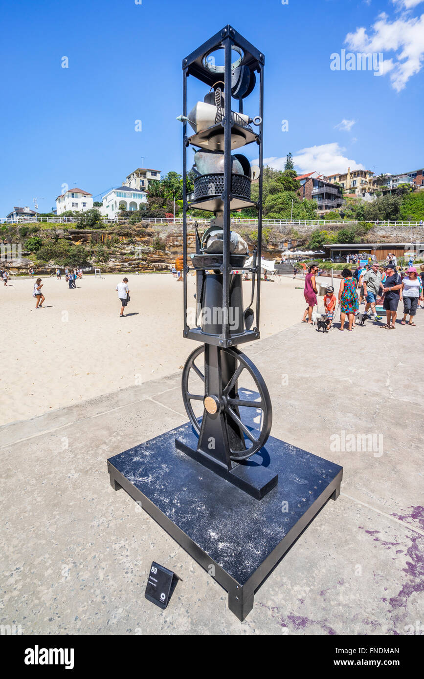 Scultura Di Mare 2015, annuale open air art exhibition, Tamarama Beach, Sydney, Nuovo Galles del Sud, Australia. Foto Stock