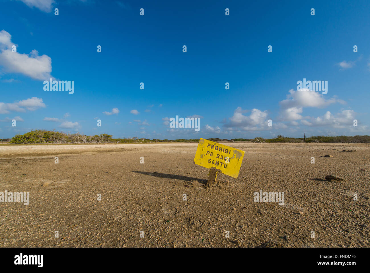 Bella ma pericolosa paesaggio delle sabbie mobili sull'isola Bonaire Foto Stock