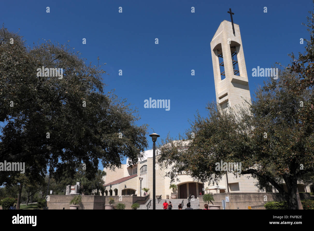 Basilica di Nostra Signora di San Juan del valle il Santuario Nazionale di San Juan, Texas, Stati Uniti d'America. Foto Stock