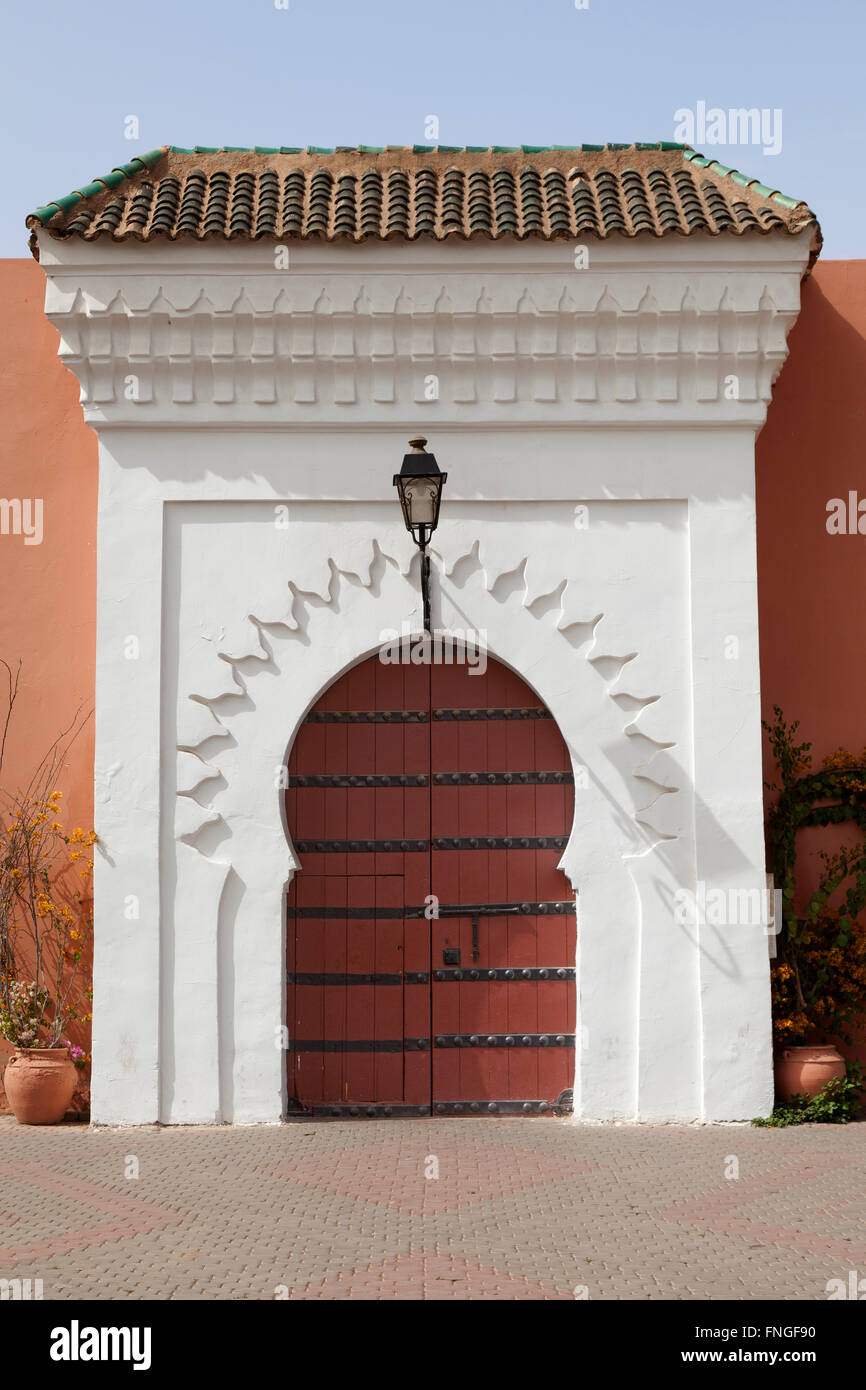 Gate marocchina di Marrakech, Marocco Foto Stock