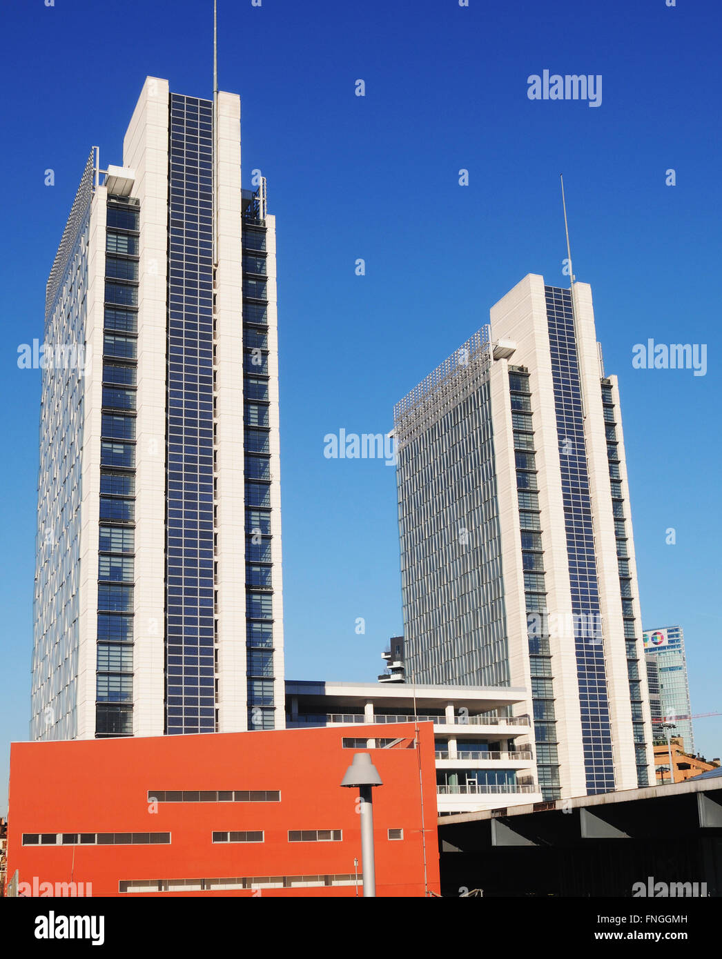 Europa , Italia , Lombardia , Milano , Porta Nuova , quartiere grattacielo, Torri Garibaldi, Torri Maire Tecnimont Foto Stock