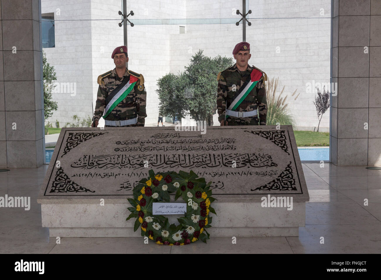 Yasser Arafat il mausoleo, Ramallah, Palestina Foto Stock