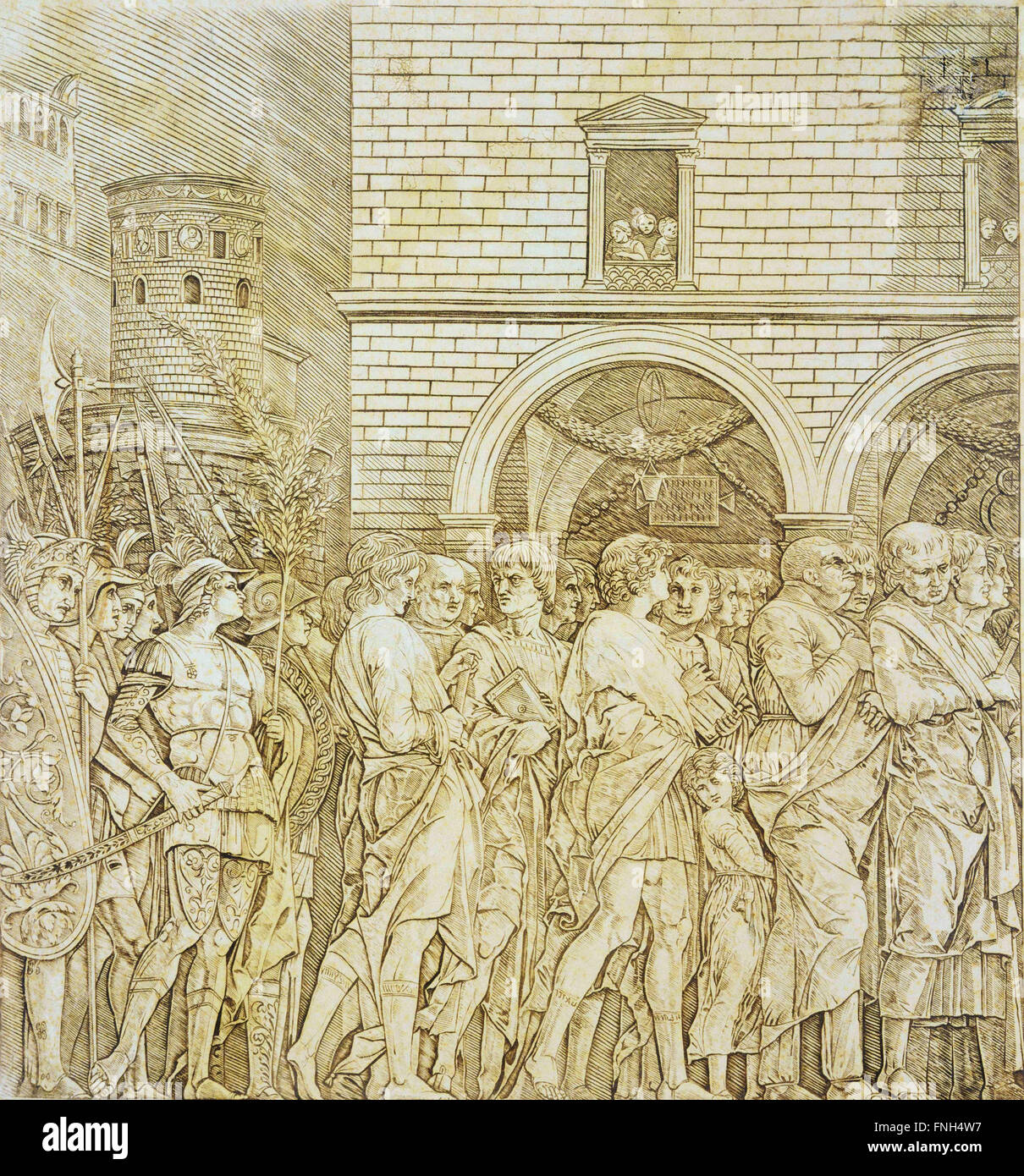 Andrea Mantegna - Trionfo di senatori Foto Stock
