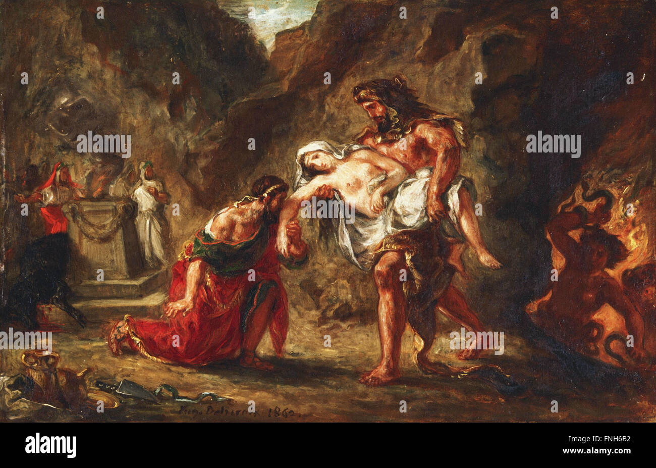 Eugène Delacroix - Hercules e Alcestis Foto Stock