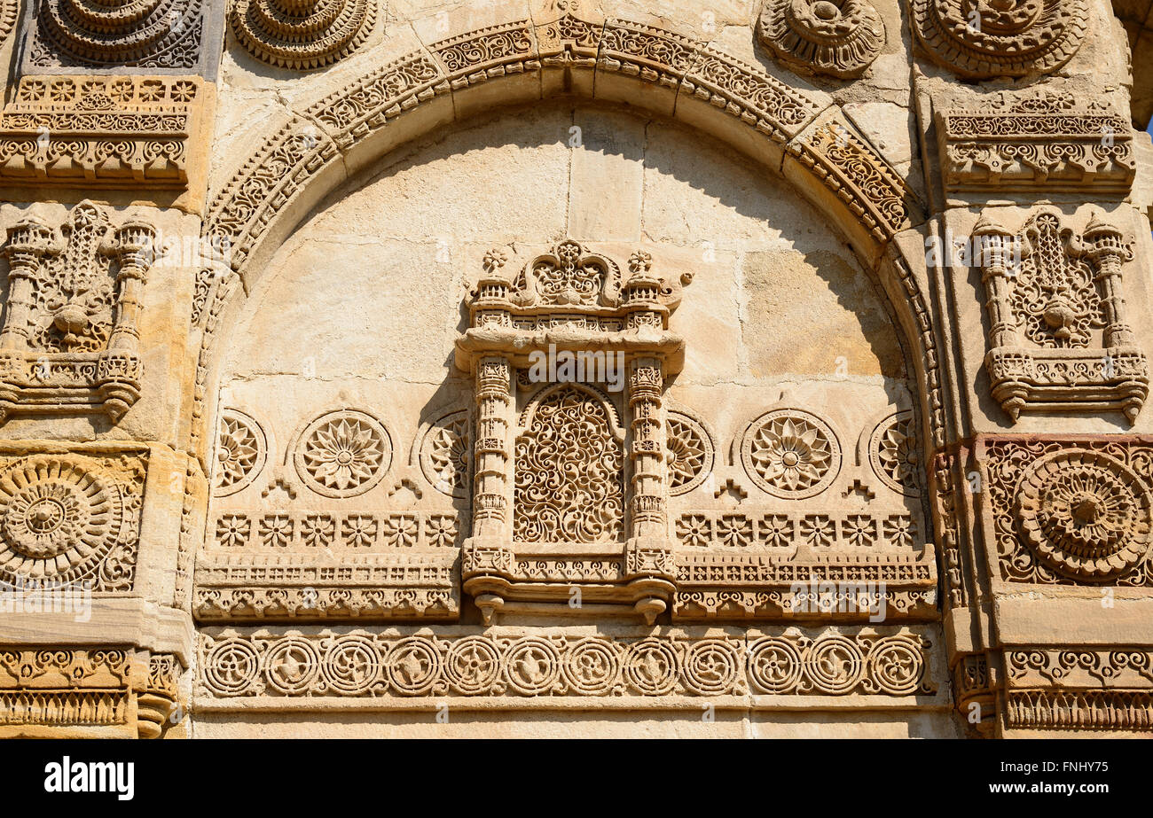 Champaner-Pavagadh parco archeologico è una storica città nello stato del Gujarat. Kevda Masjid moschea. (UNESCO) Foto Stock