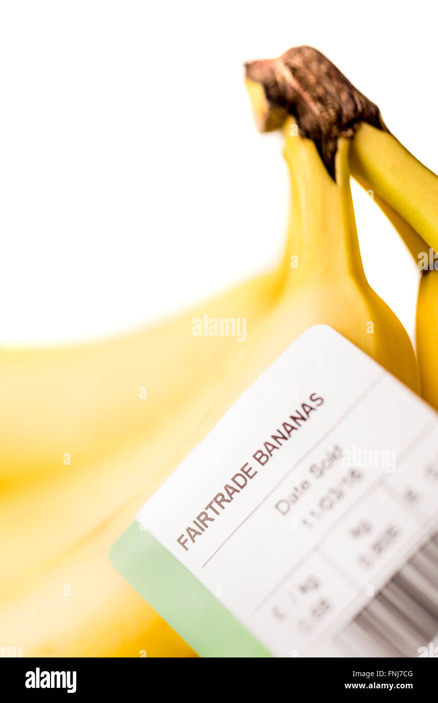 Fairtrade banane Foto Stock