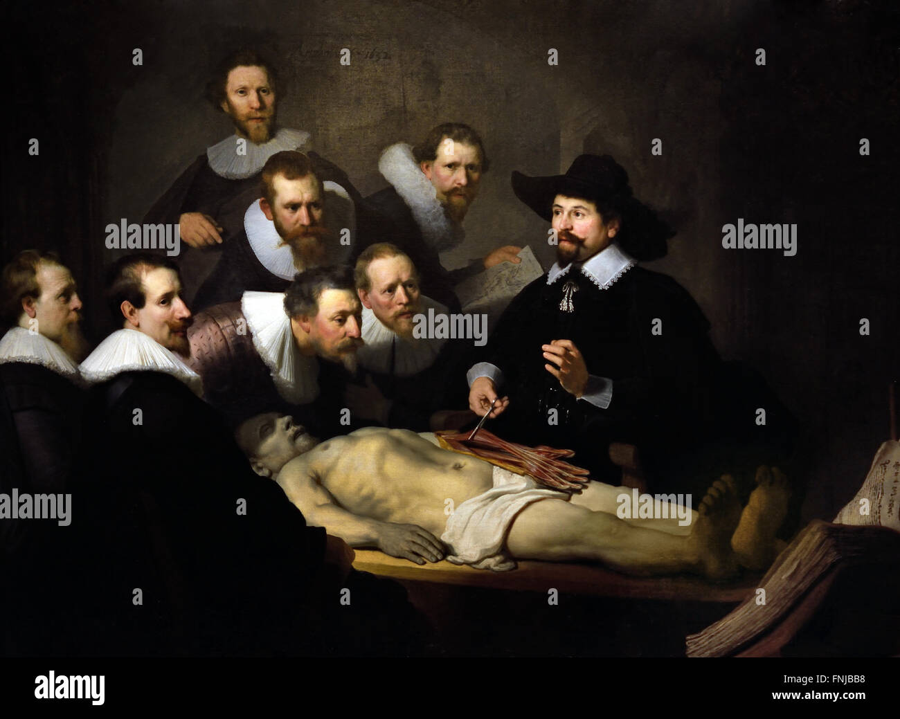 La Lezione di anatomia ( de anatomische les ) del dottor Nicolaes Tulp 1632 Harmenz Rembrandt van Rijn 1606 - 1669 Paesi Bassi Paesi Bassi Foto Stock