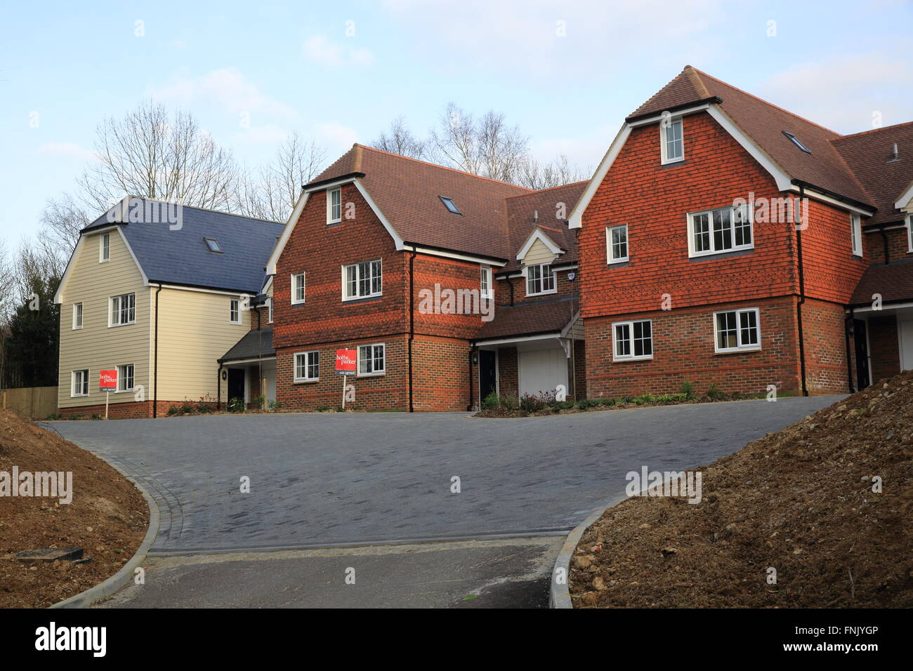 Nuova costruzione di case nel Kent, England, Regno Unito Foto Stock