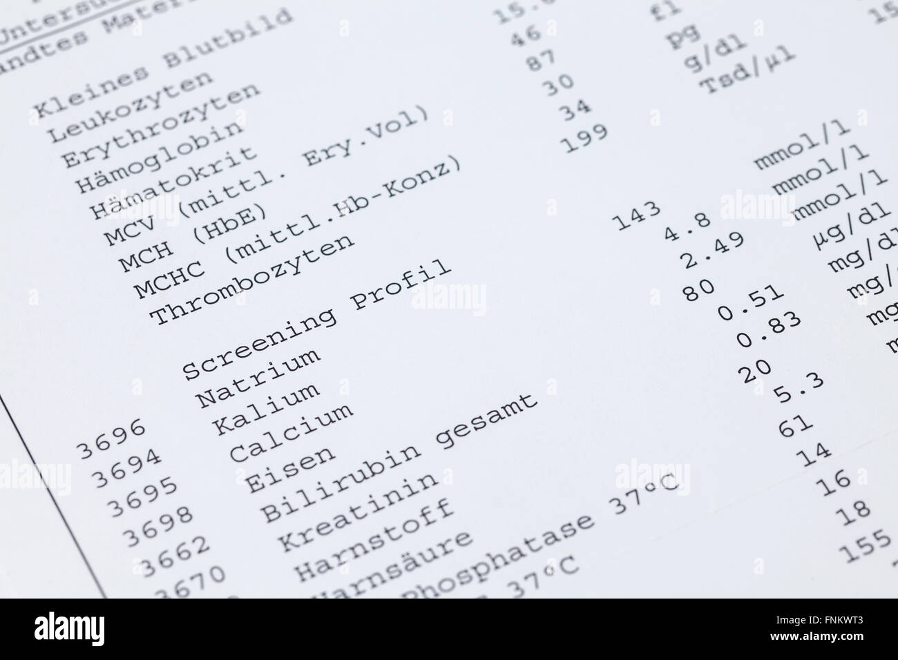 Foto di sangue Foto Stock