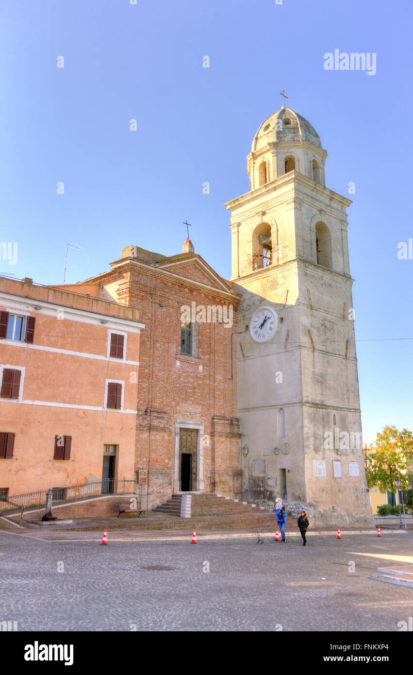 Itlay, Marche, Sirolo, San Nicolò di Bari chiesa Foto Stock