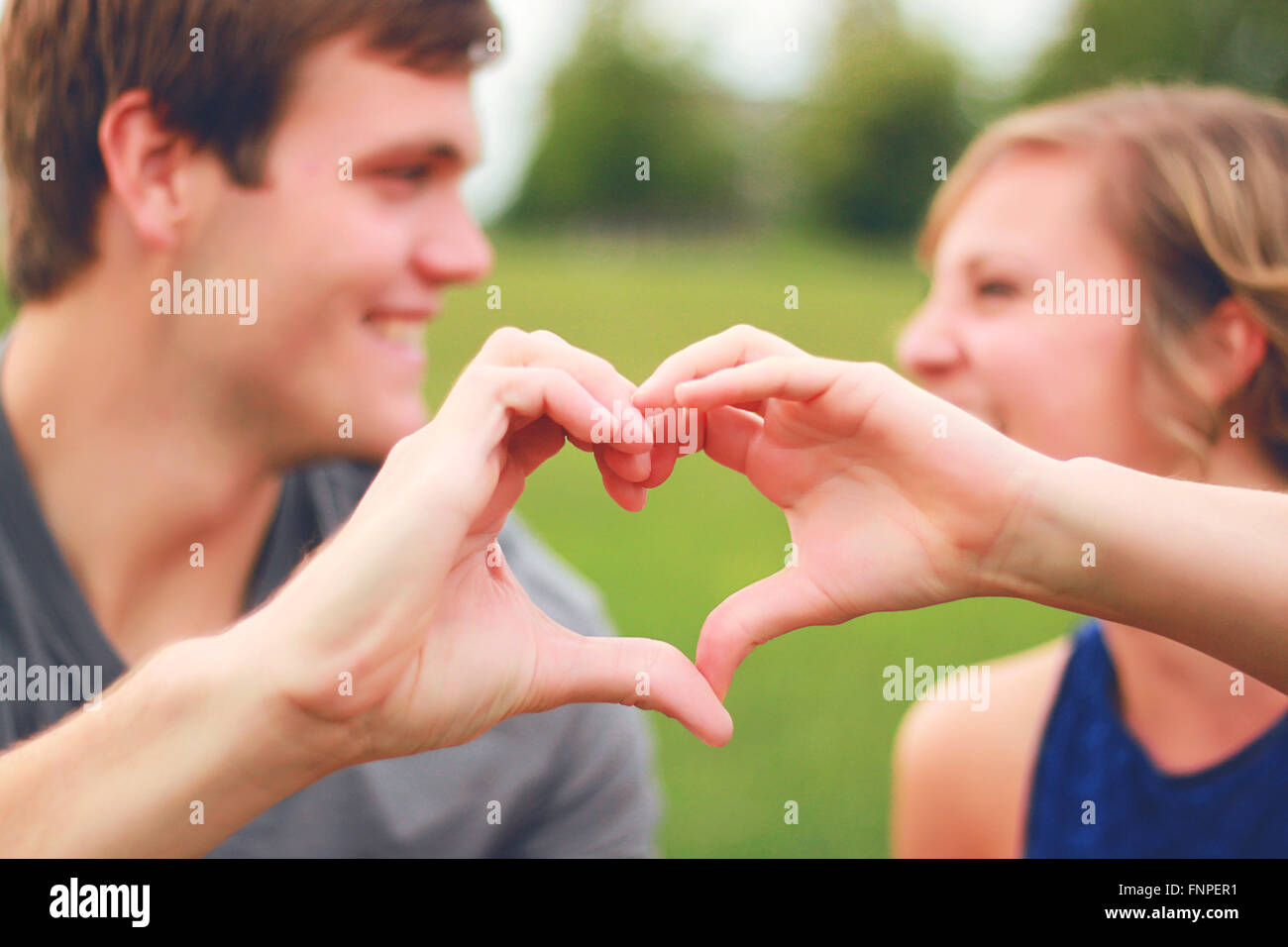 L'amore è nell'aria. Foto Stock