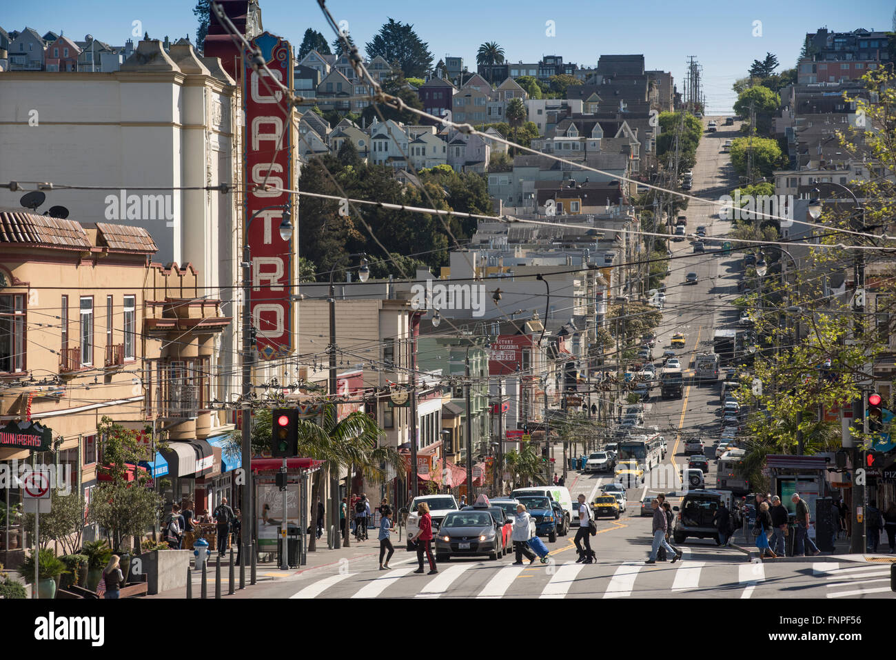 Il quartiere Castro di San Francisco, California, Stati Uniti d'America Foto Stock