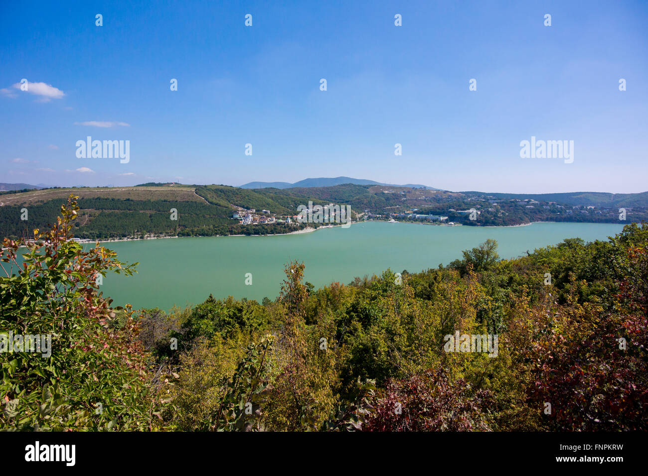 Il lago di Abrau. Regione Krasnodar. La Russia Foto Stock