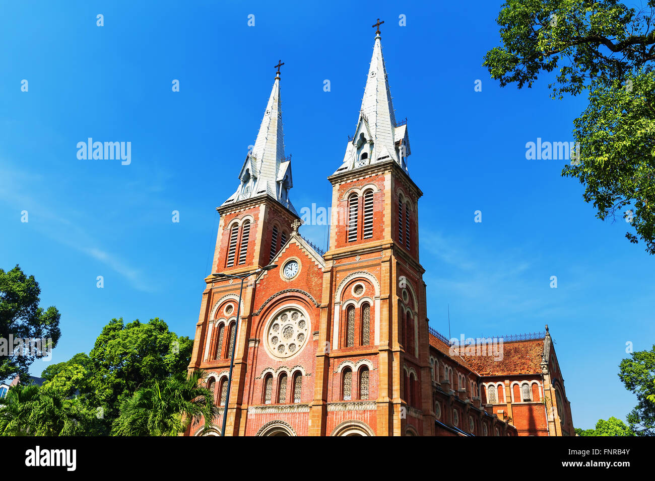 Saigon Notre Dame Basilica Cattedrale nella città di Ho Chi Minh, Vietnam. Asia Foto Stock