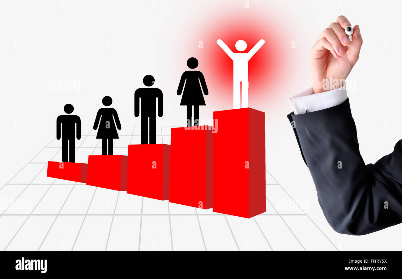 Selezione del personale sul processo di reparto delle risorse umane Foto Stock