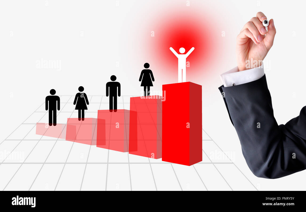 Selezione del personale sul processo di reparto delle risorse umane Foto Stock