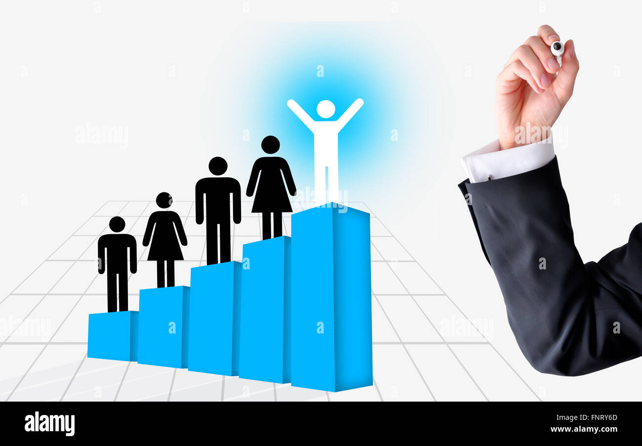 Selezione del personale sul processo di reparto delle risorse umane Foto Stock