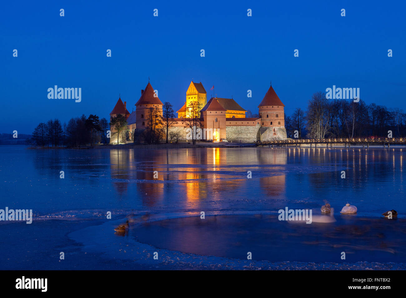 Trakai Island Castle Foto Stock