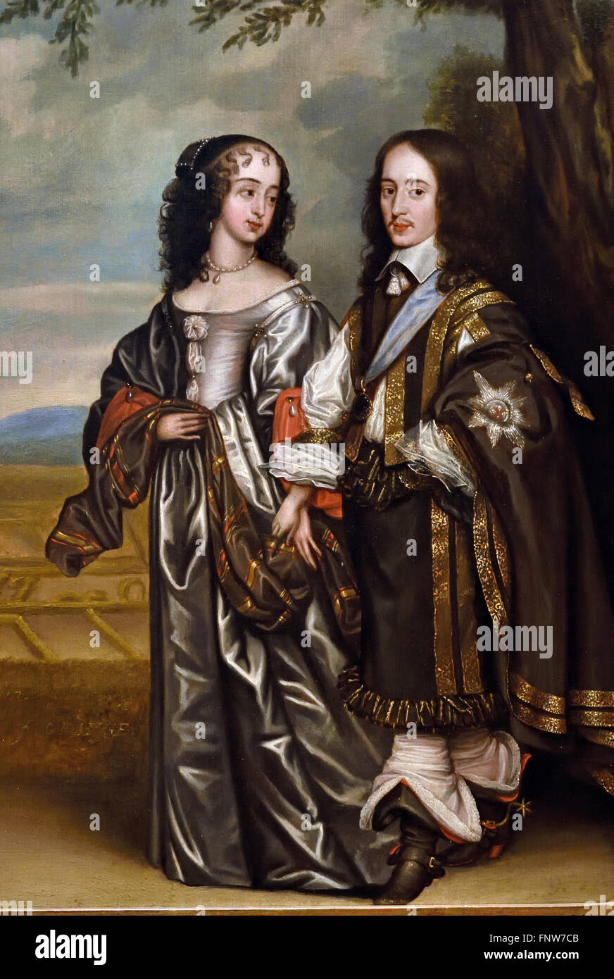 Maria Stuart Princess Royal (Maria Henrietta 1631 - 1660 Inghilterra inglese e Guglielmo II 1626 - 1650 olandese principe di Orange e stadtholder delle Province Unite dei Paesi Bassi Foto Stock