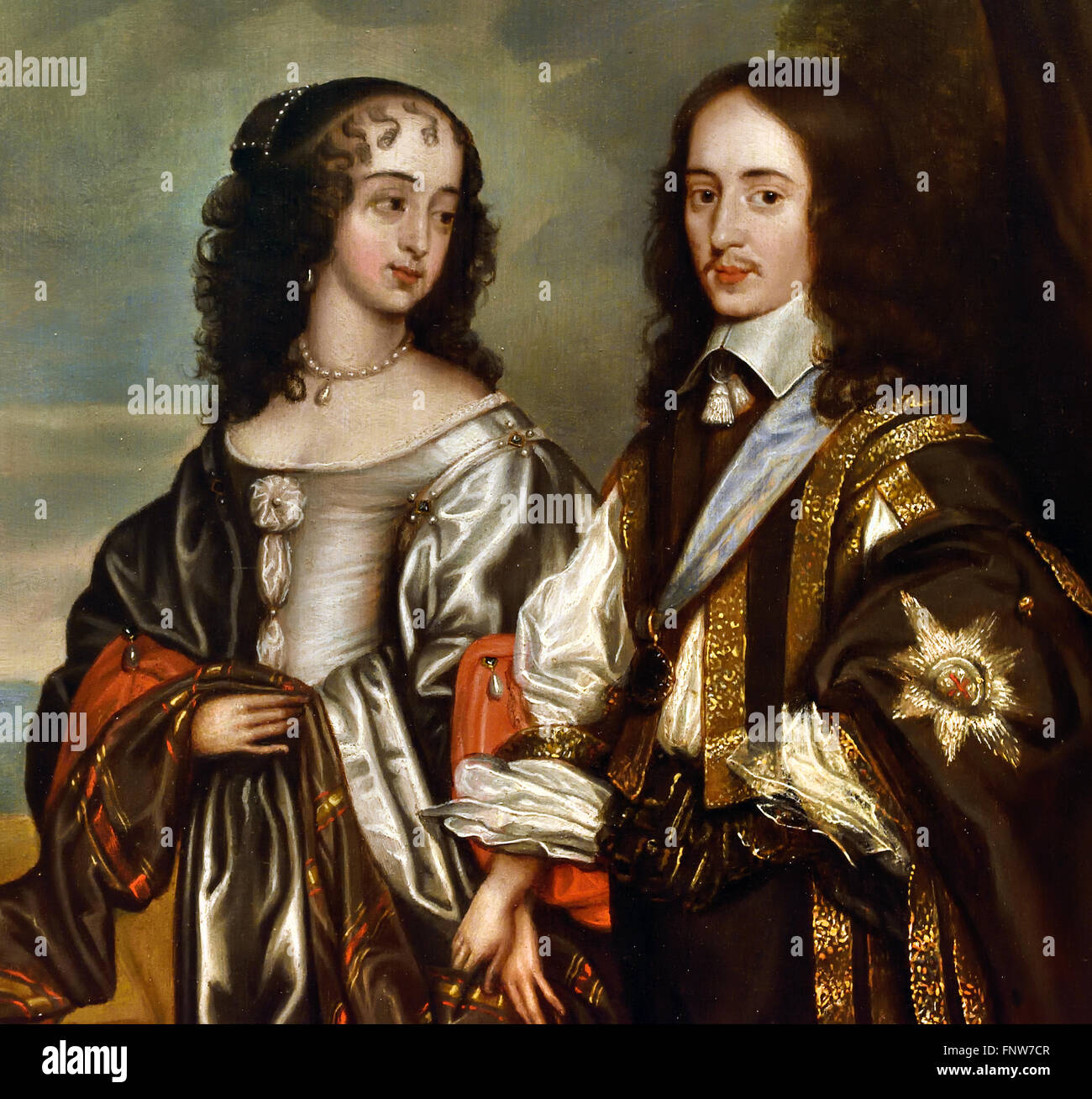 Maria Stuart Princess Royal (Maria Henrietta 1631 - 1660 Inghilterra inglese e Guglielmo II 1626 - 1650 olandese principe di Orange e stadtholder delle Province Unite dei Paesi Bassi Foto Stock