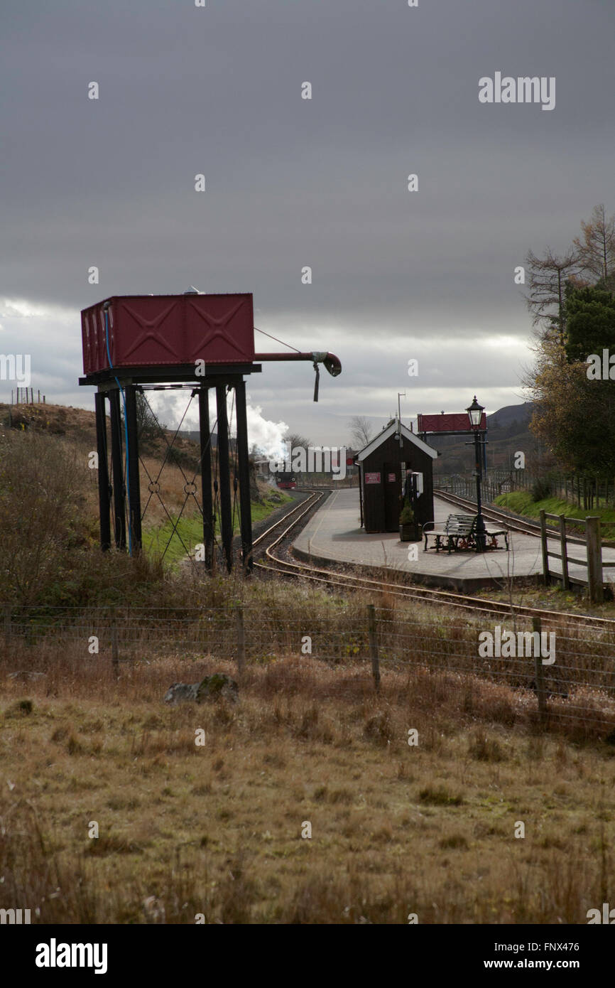 Stazione Rhyd-Ddu Il Wesh Highland Railway Rhyd-Ddu Snowdonia Gwynedd Galles del Nord Foto Stock