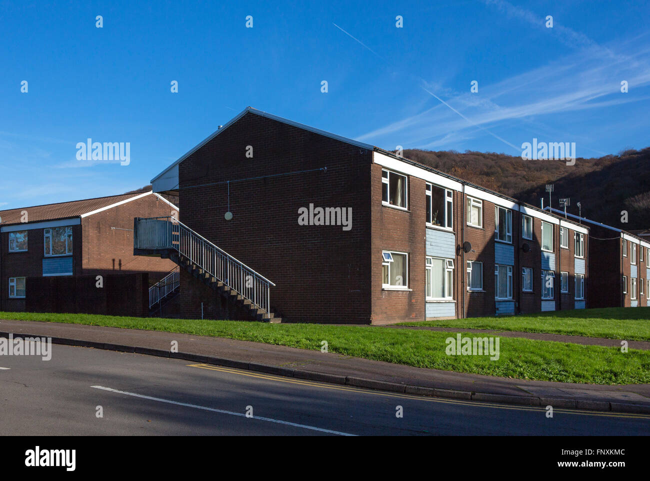Alloggiamento in Briton ferry, il Galles. Foto Stock Alloggiamento in Briton ferry, il Galles. Foto Stock