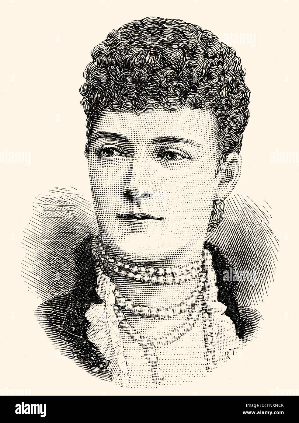 Alexandra della Danimarca; 1844-1925; moglie di Edward VII o di Albert Edward; 1841-1910; re del Regno Unito Foto Stock