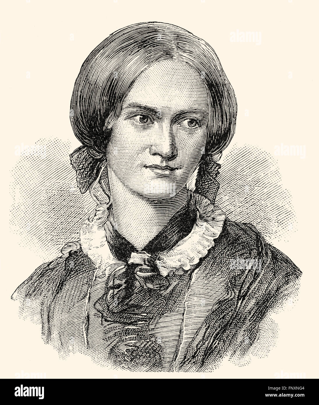 Charlotte Brontë, 1816-1855, un romanziere inglese e poeta, Foto Stock