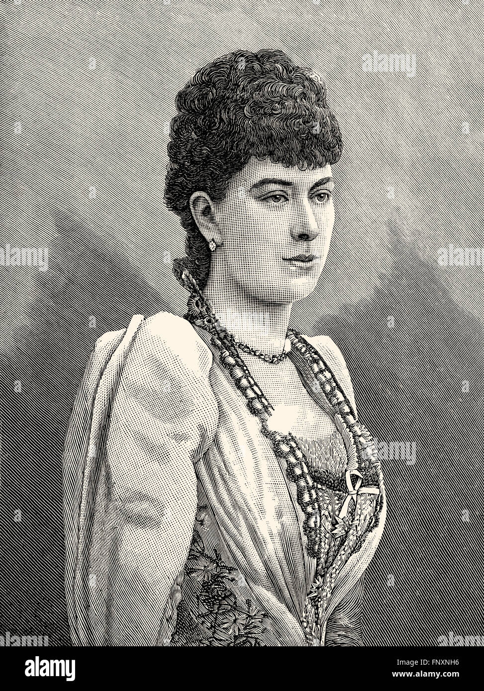 Maria di Teck, 1867-1953, regina consorte del Regno Unito e Imperatrice consorte di India, come la moglie di King-Emperor George V. Foto Stock