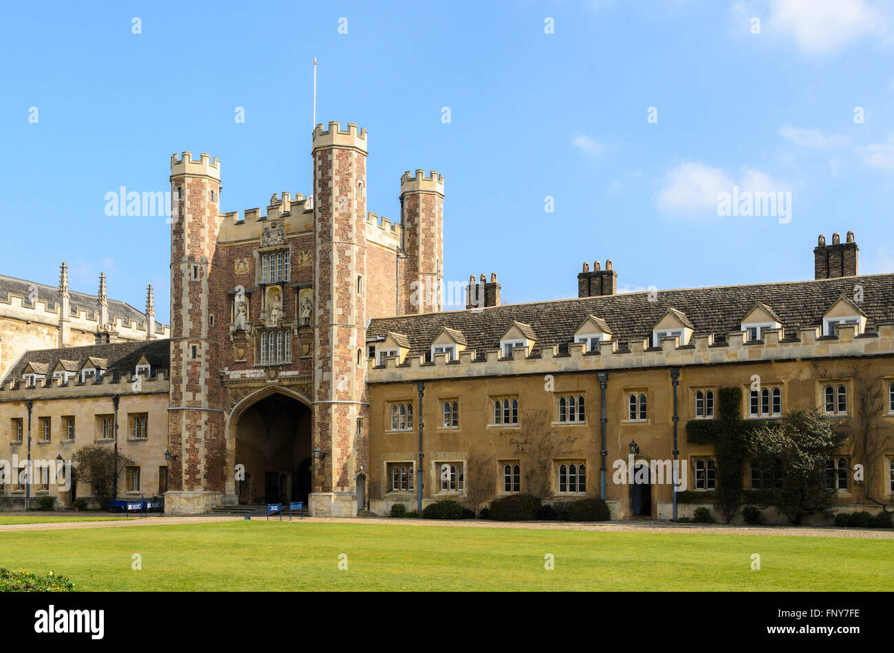 Trinity College, Università di Cambridge, Inghilterra, Regno Unito. Foto Stock