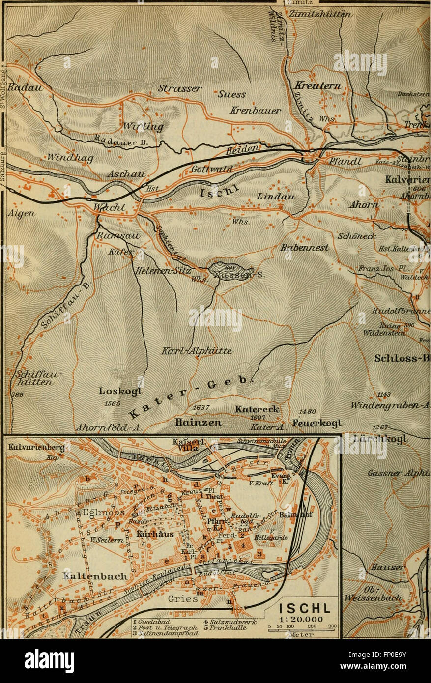 Un manuale di viaggio del 1911 per l'Austria-Ungheria, che include informazioni dettagliate sulle escursioni a Cetinje, Belgrado e Bucarest, che offre approfondimenti sulla cultura, la geografia e i siti importanti delle regioni per i viaggiatori. Foto Stock