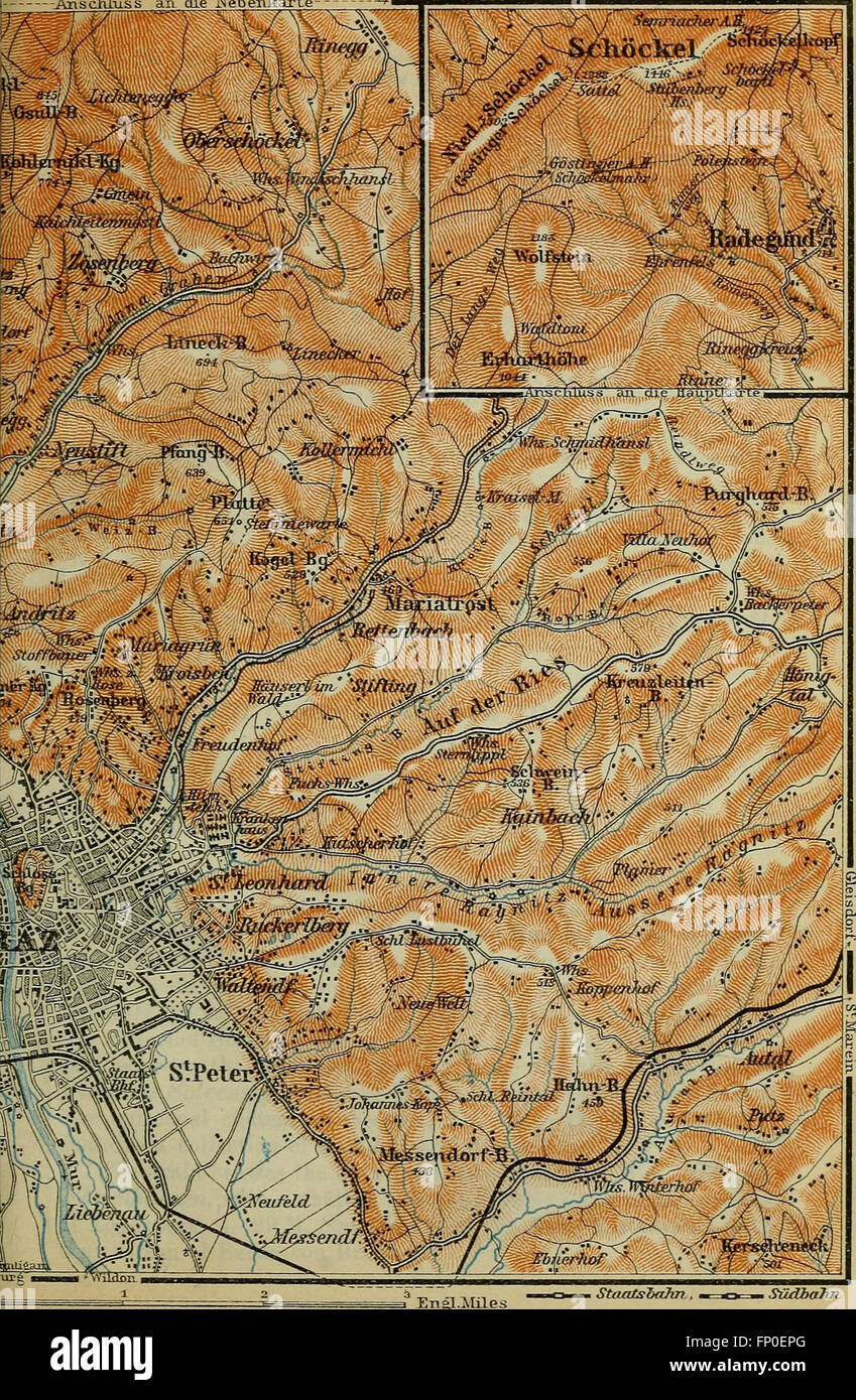 Questo manuale di viaggio del 1911 fornisce informazioni dettagliate sull'Austria-Ungheria, con escursioni specifiche a Cetinje, Belgrado e Bucarest. Include approfondimenti storici e culturali per i viaggiatori che visitano la regione. Foto Stock