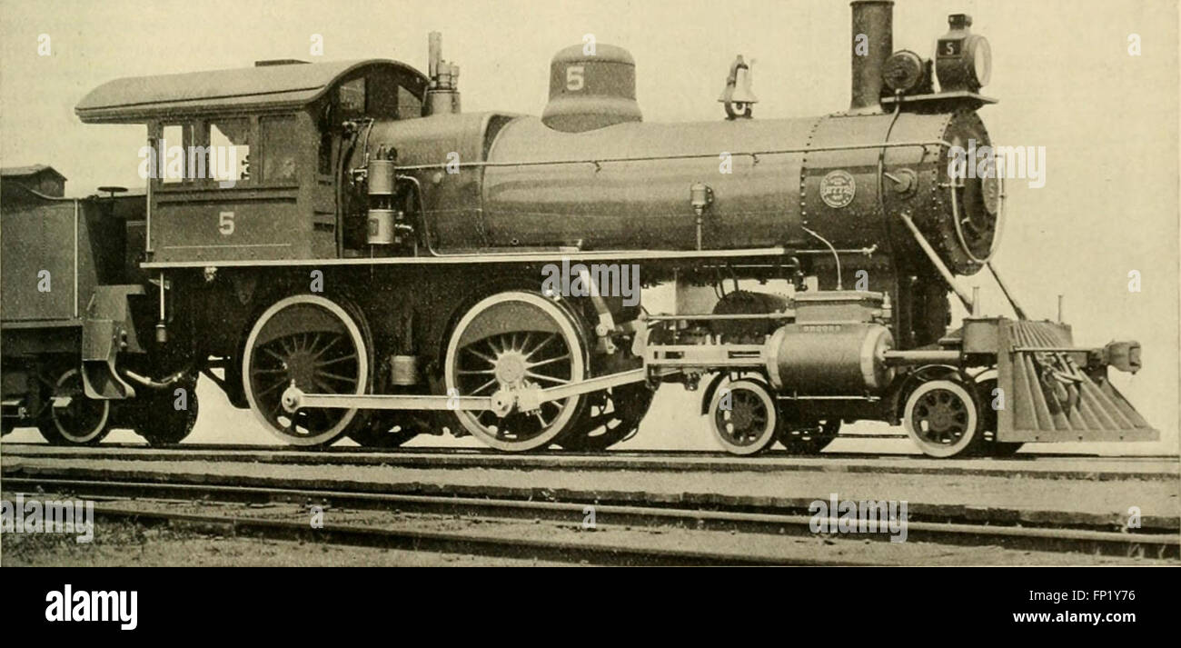Questa rivista del 1897 tratta argomenti relativi all'ingegneria delle locomotive, tra cui la progettazione, lo sviluppo e il funzionamento dei motori ferroviari e del materiale rotabile. Foto Stock