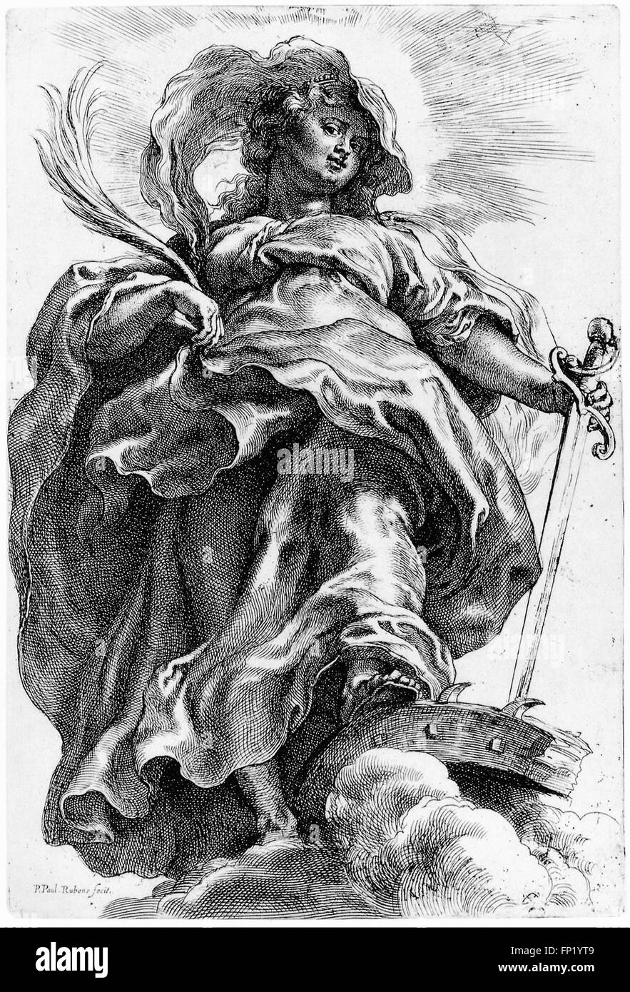 Peter Paul Rubens - Santa Caterina di Alessandria Foto Stock