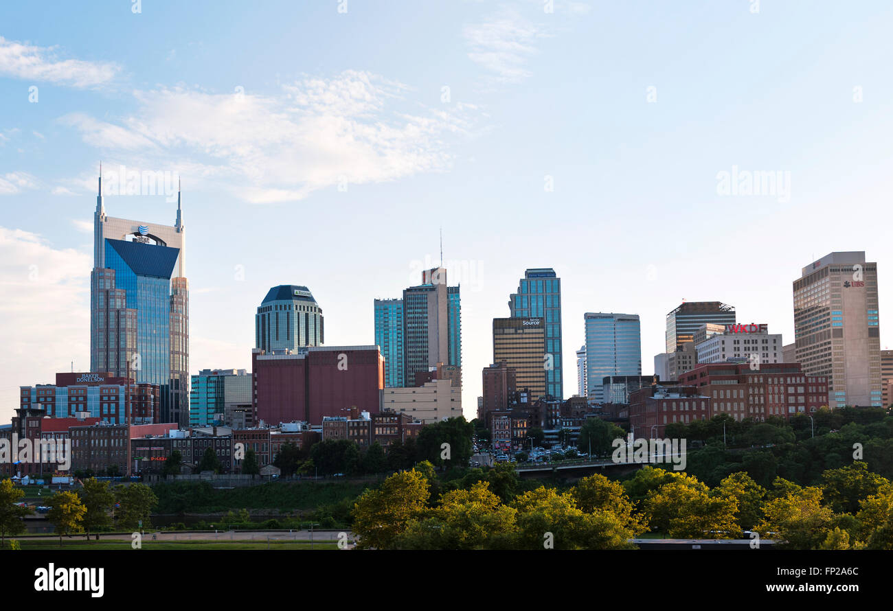 Il Nashville Tennessee Skyline Foto Stock