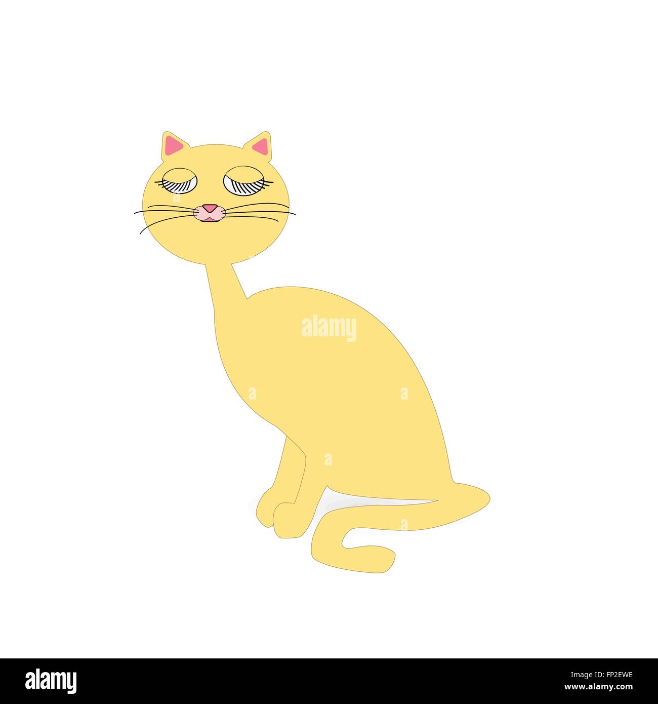 Illustrazione di un gatto isolato su uno sfondo bianco. Illustrazione Vettoriale Illustrazione di un gatto isolato su uno sfondo bianco. Illustrazione Vettoriale