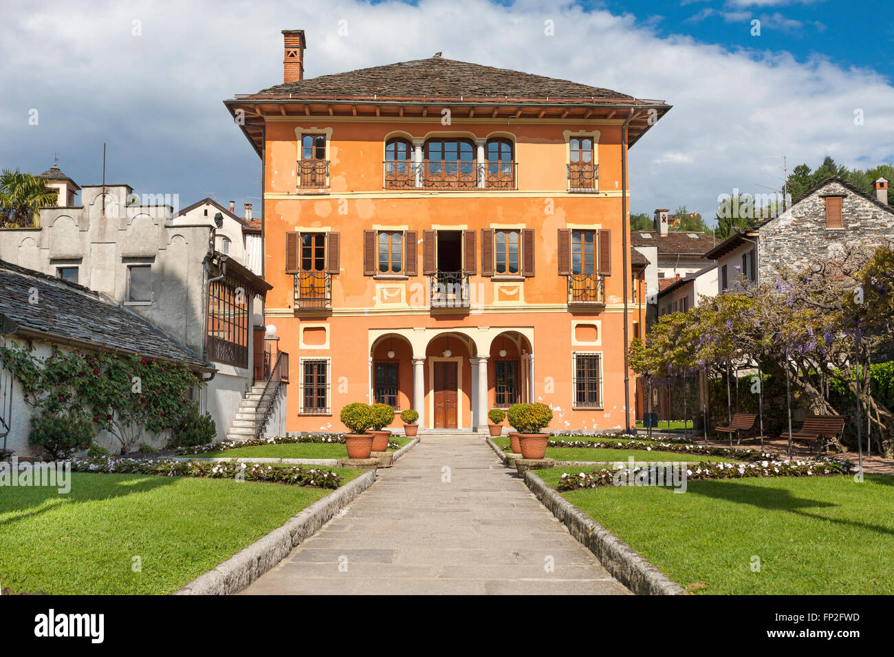 Villa Bossi, Orta San Giulio, Lago d'Orta, Piemonte, Italia Foto Stock