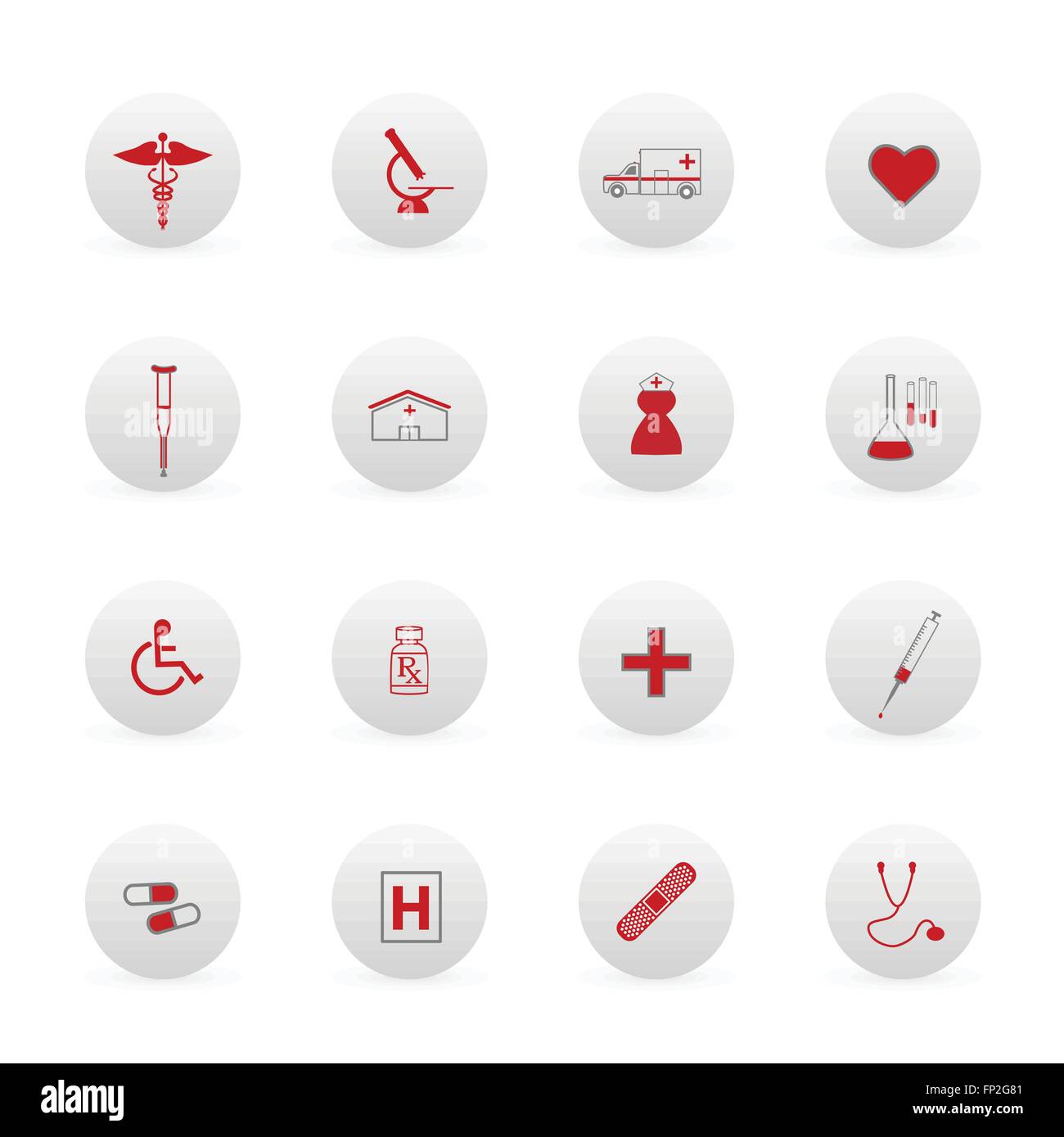 Illustrazione delle varie icone e pulsanti medico isolato su uno sfondo bianco. Illustrazione Vettoriale Illustrazione delle varie icone e pulsanti medico isolato su uno sfondo bianco. Illustrazione Vettoriale