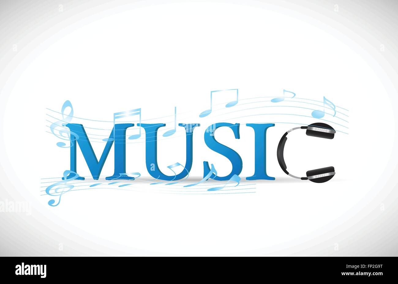 Illustrazione di un sottofondo di musica con le cuffie e note isolate su uno sfondo bianco. Illustrazione Vettoriale Illustrazione di un sottofondo di musica con le cuffie e note isolate su uno sfondo bianco. Illustrazione Vettoriale