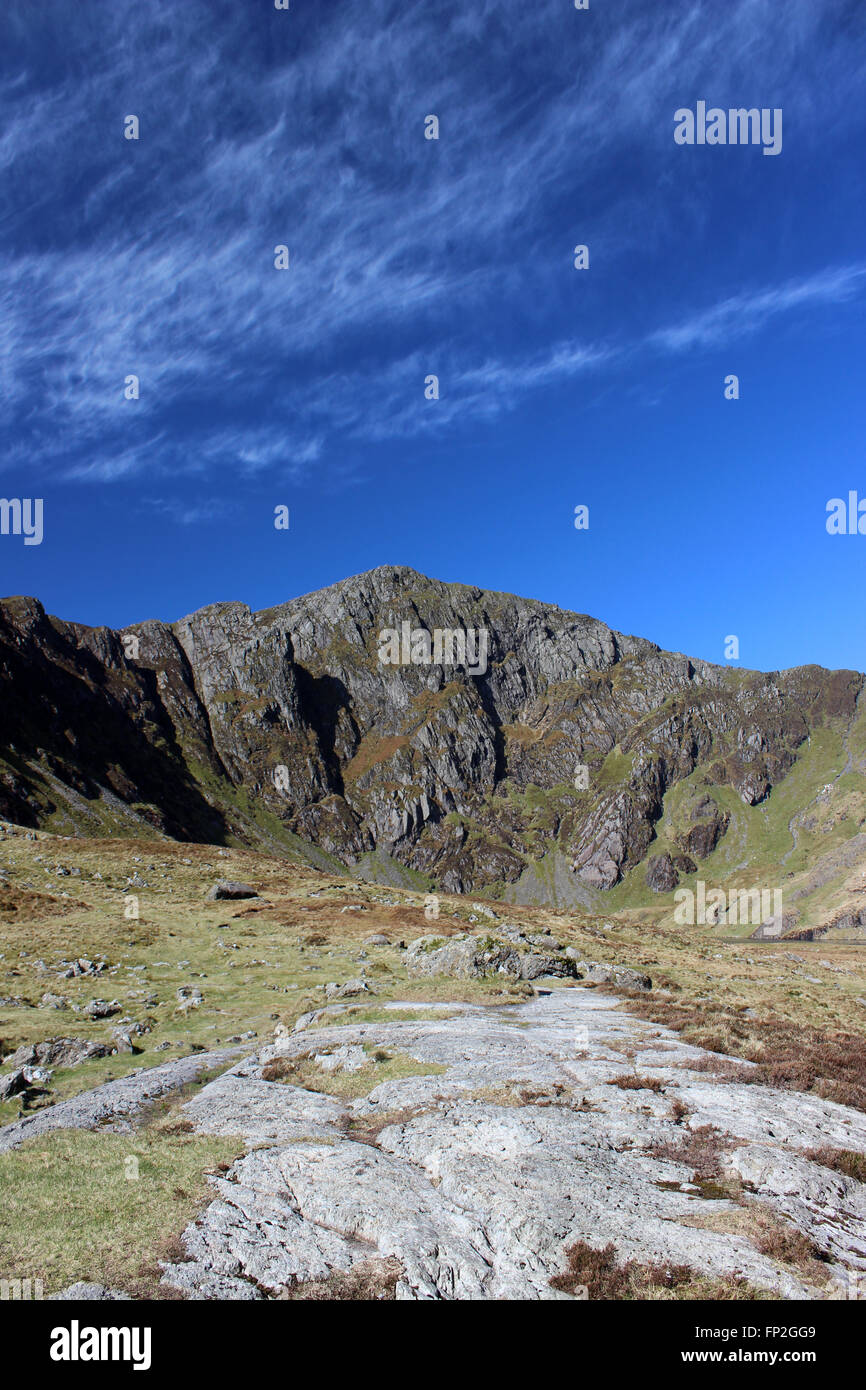 Craig cau ridge su Cadair Idris mountain Galles Foto Stock