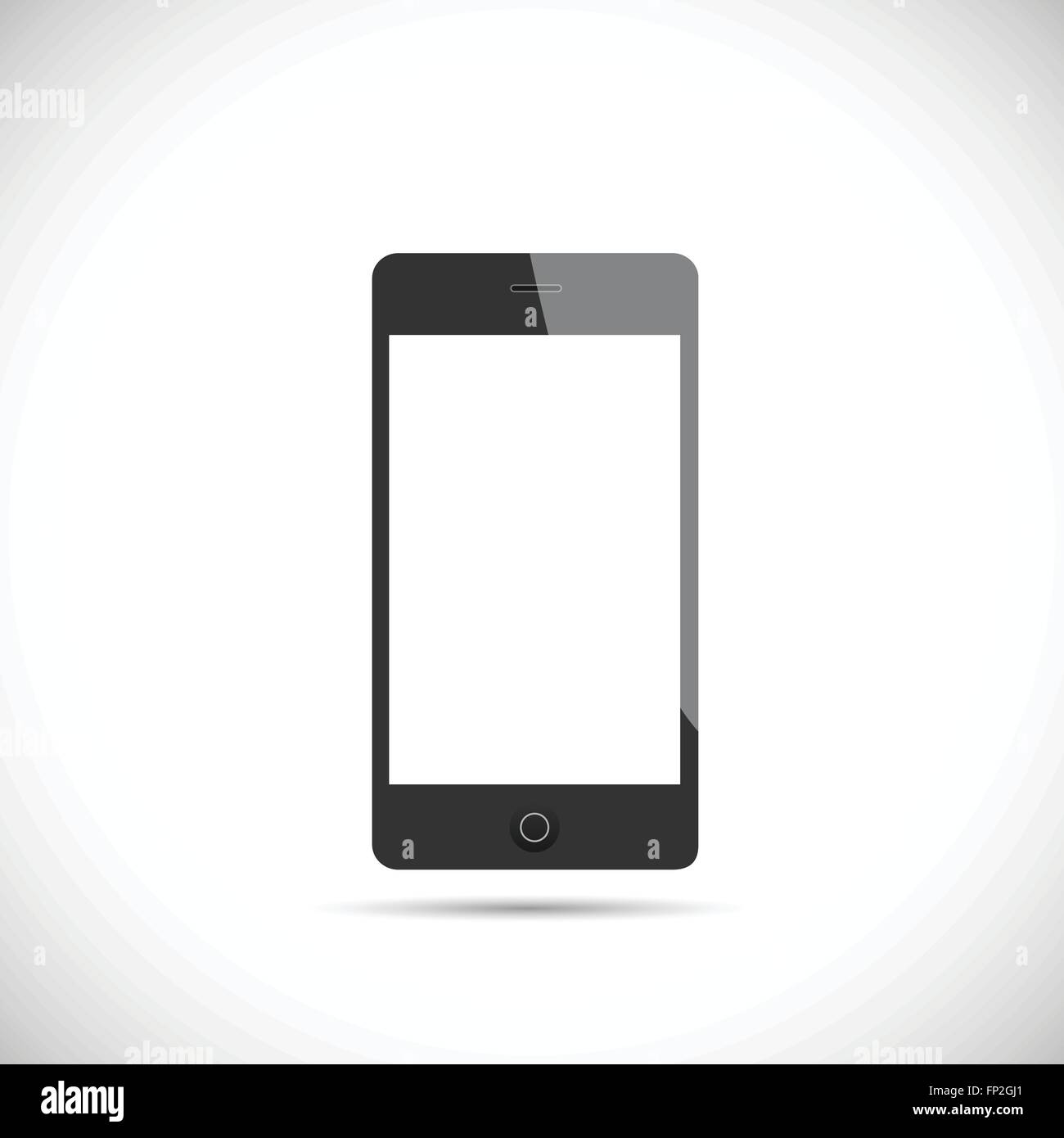 Illustrazione di uno smartphone isolato su uno sfondo bianco. Illustrazione Vettoriale Illustrazione di uno smartphone isolato su uno sfondo bianco. Illustrazione Vettoriale