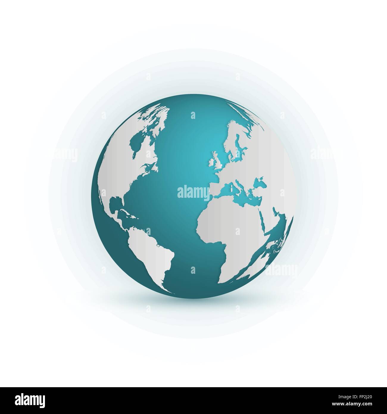 Illustrazione della terra isolata su uno sfondo bianco. Illustrazione Vettoriale