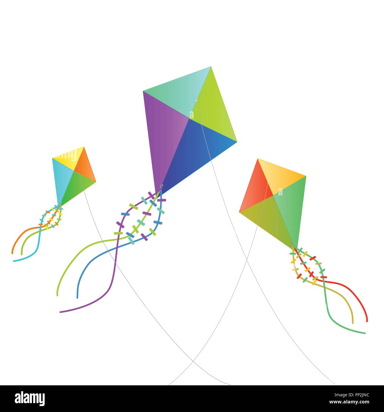 Illustrazione di aquiloni isolato su uno sfondo bianco. Illustrazione Vettoriale Illustrazione di aquiloni isolato su uno sfondo bianco. Illustrazione Vettoriale