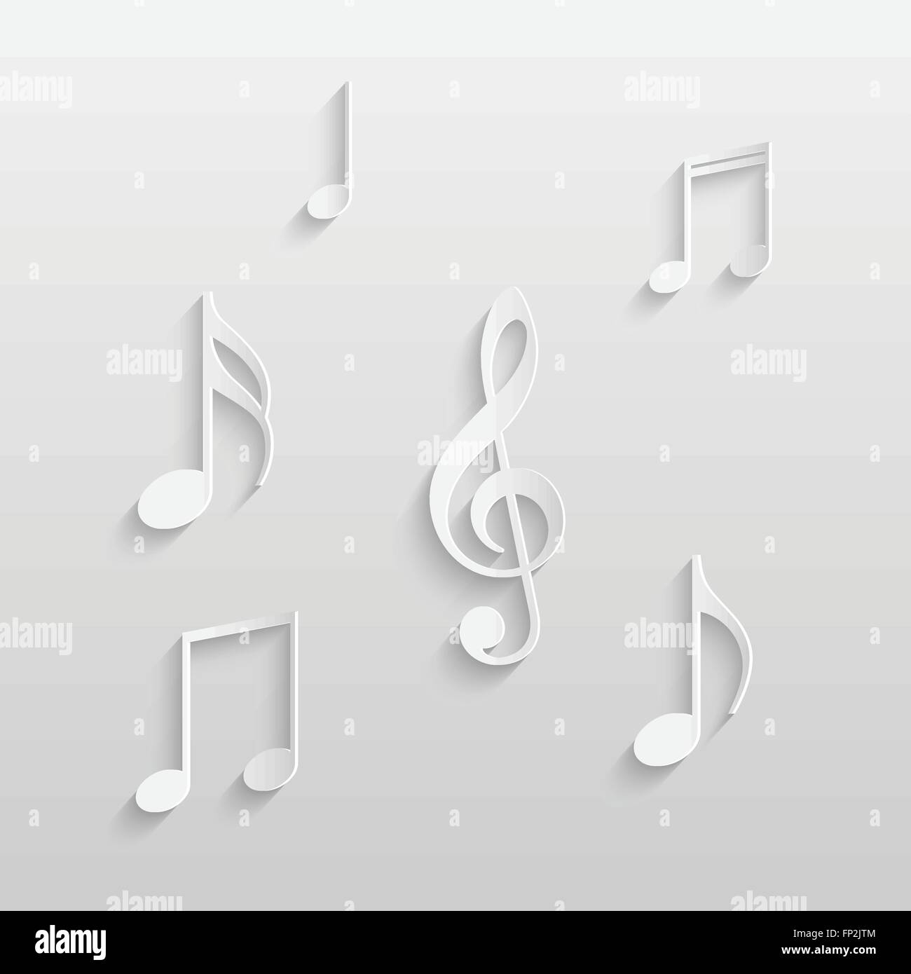 Immagine della carta note musicali contro uno sfondo chiaro. Illustrazione Vettoriale Immagine della carta note musicali contro uno sfondo chiaro. Illustrazione Vettoriale