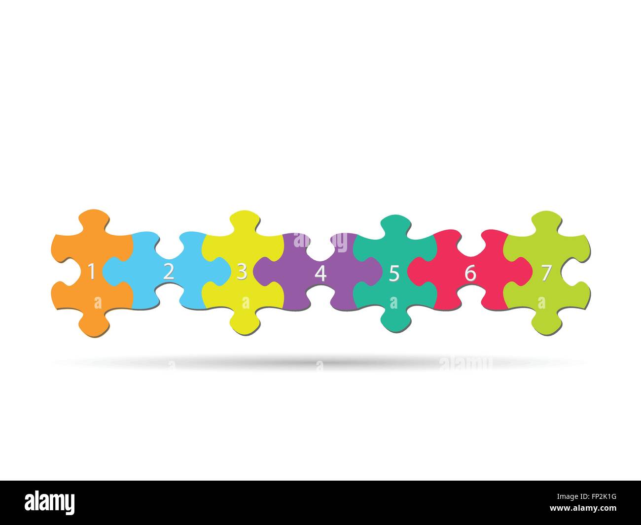 Illustrazione di coloratissimi pezzi di un puzzle isolato su uno sfondo bianco. Illustrazione Vettoriale Illustrazione di coloratissimi pezzi di un puzzle isolato su uno sfondo bianco. Illustrazione Vettoriale