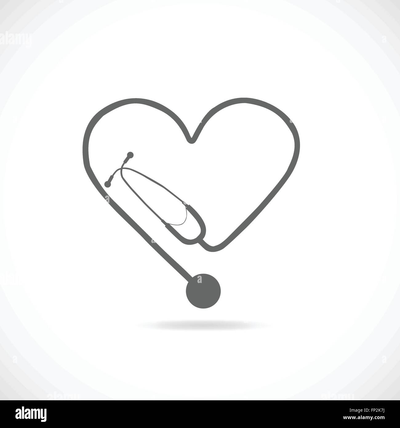 Illustrazione di uno stetoscopio silhouette isolato su uno sfondo bianco. Illustrazione Vettoriale Illustrazione di uno stetoscopio silhouette isolato su uno sfondo bianco. Illustrazione Vettoriale