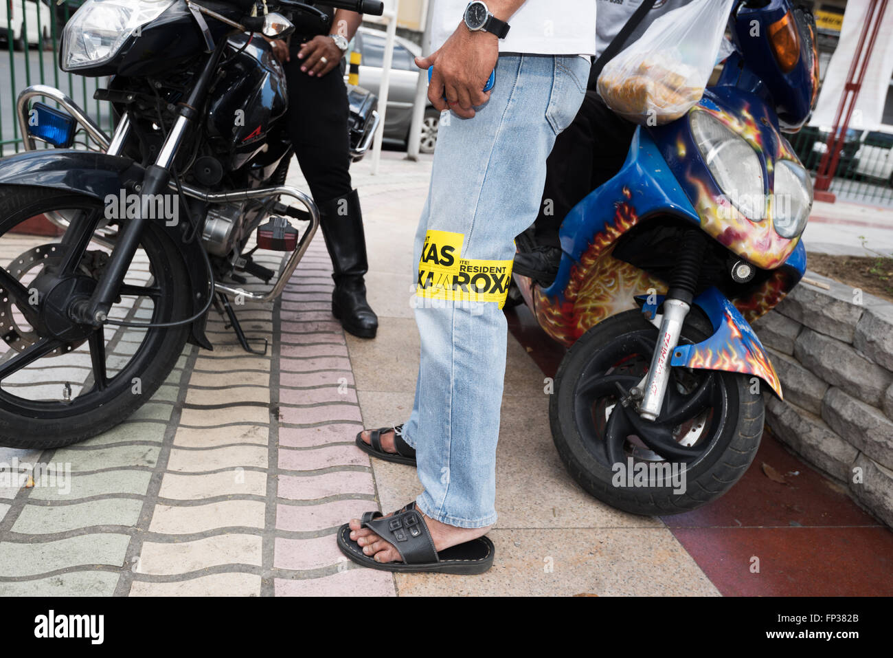 Manila, Filippine - 13 Marzo; 2016: Mar Roxas candidato presidenziale per la campagna di materiale utilizzato in modo alternativo. Foto Stock
