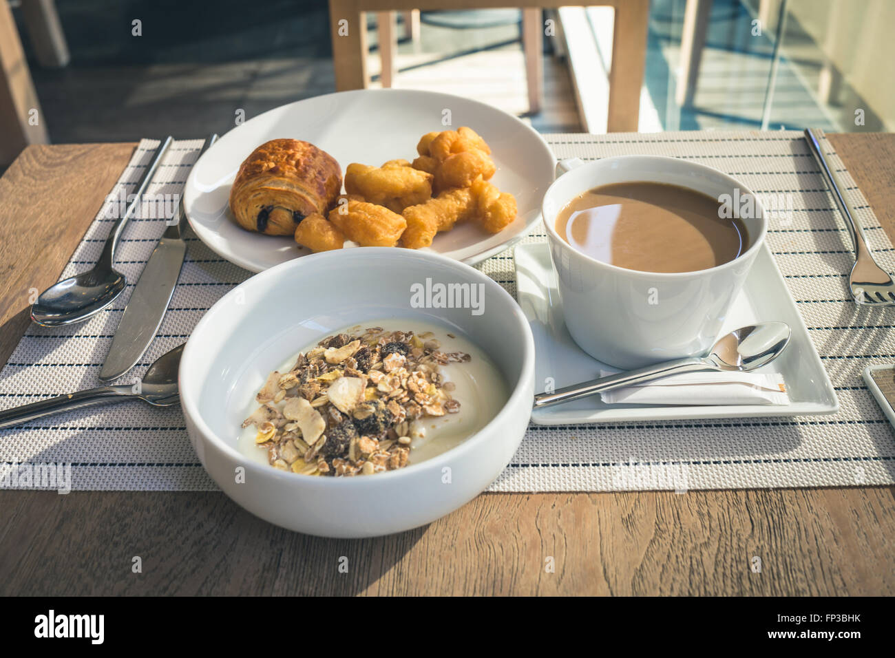 Un pasto leggero prima colazione Foto Stock